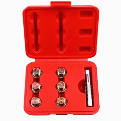 Image of BestsQ Oil Drain Plug Tap Thread Repair Kit Pan Screws Rethread Tool M15 x 1.5MM