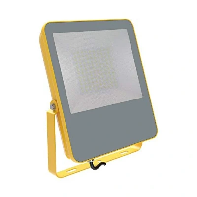 Image of V TAC LED Work Light Portable Floodlight Lights Main Powered 100W 10000 Lumen 6400K IP65 Waterproof Security Built in Wire with BS Plug for Workshop Garage Construction