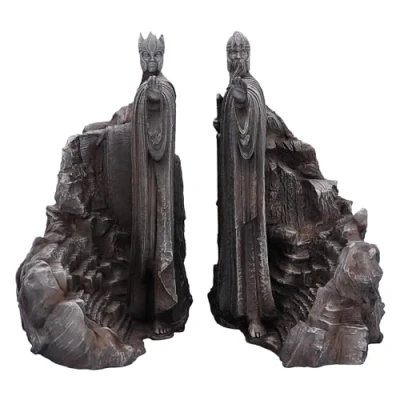 Image of Nemesis Now Lord of the Rings Gates Argonath Bookends 19cm, Resin, Grey, Officially Licensed Rings, Showpiece, Cast in Finest Expertly Hand Painted