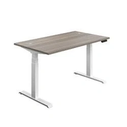 Image of Economy Sit Stand Desk 1200 X 800 Grey Oak White