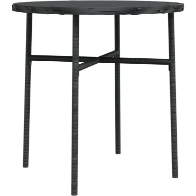 Image of vidaXL Tea Table Black 45 cm Poly Rattan