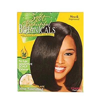 Image of Soft &amp; Beautiful Botanicals No Lye Sensitive Scalp Relaxer Coarse 1 Application