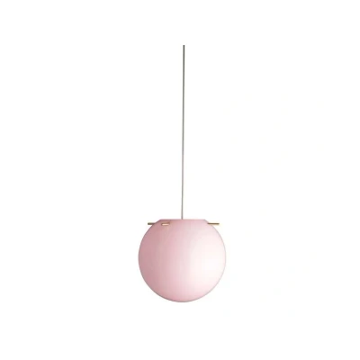 Image of FRANDSEN pendant light Koi, glass, rose/brass, Ø 19 cm
