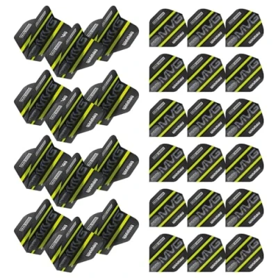 Image of WINMAU Prism Alpha Michael Van Gerwen MvG Black and Green dart flights 10 sets per pack (30 in total)