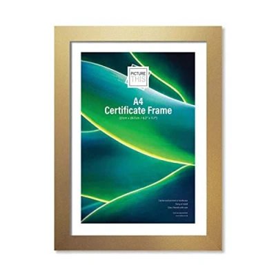 Image of Tallon Photo Frames Gold A4
