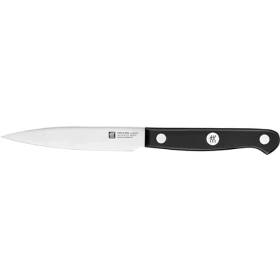 Image of ZWILLING Gourmet Paring and Garnishing Knife, 10 cm, Special Stainless Steel, Ergonomic Plastic Handle, Black Made in Germany