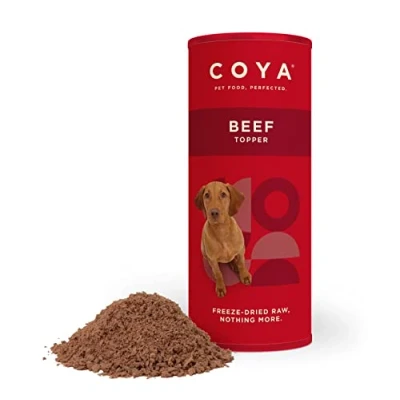 Image of COYA Freeze Dried Raw Dog Food Topper, Beef (50g) Hypoallergenic &amp; Grain Free, Made With 97.5% Meat Plus Vitamins Minerals In A Easy Solution, Without The Chore