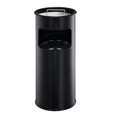 Image of Durable Round Ashtray Bin 17L Black
