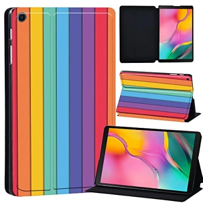 Image of Printed Leather slim lightweight Stand Cover Case for Samsung Galaxy Tab A 10.1 2019 (Model: SM T510 T515), with Function (Black) (color chart)