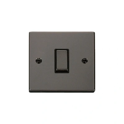 Image of Click Deco 1 Gang 2 Way Ingot 10AX Switch Black Nickel Inserts