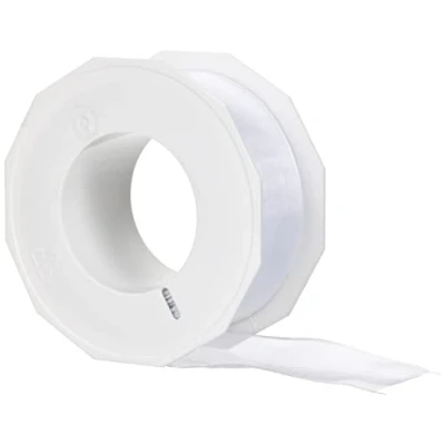 Image of Präsent Four Seasons Organza wired edge Ribbon White 40 mm width, 25 m length