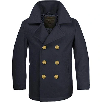 Image of Mil Tec German BW Marine Colani Pea Coat Navy size S