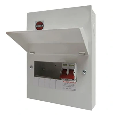 Image of Wylex NM506L Metal Clad 100 Amp Double Pole Isolator Consumer Unit 5 Way