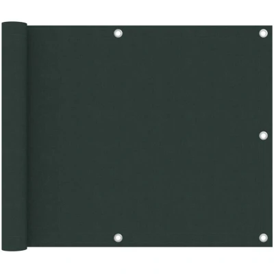 Image of vidaXL Balcony Screen Dark Green 75x600 cm Oxford Fabric