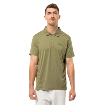Image of Jack Wolfskin Men&#039;s Travel Polo M T Shirt, Bay Leaf, S