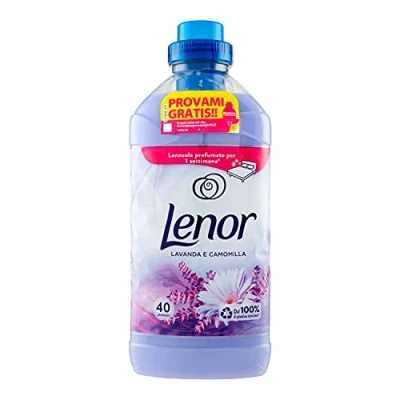 Image of Lenor Concentrated Washing Machine Softener, 320 Washes (8 x 40), Lavender and Chamomile, Softening Action, Maxi Format, Long Lasting Freshness, for All Clothes