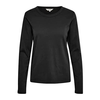 Image of Part Two Women&#039;s T Shirt Long Sleeves Crew Neck Regular Fit Hip Length, Black, S
