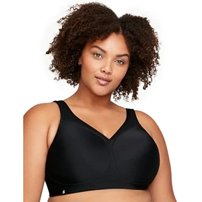 Image of Glamorise 1006 Women&#039;s Sports Bra BLACK, 40D