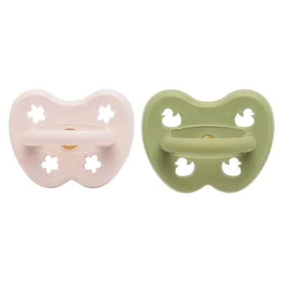 Image of HEVEA Natural Rubber Dummy Pacifier Orthodontic 3 36 Months Hygienic One Piece Design for Newborns to Toddlers, BPA Free, Soft &amp; Durable 2 Pack (København)