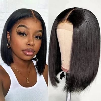 Image of Black Artificial Wig, Natural color