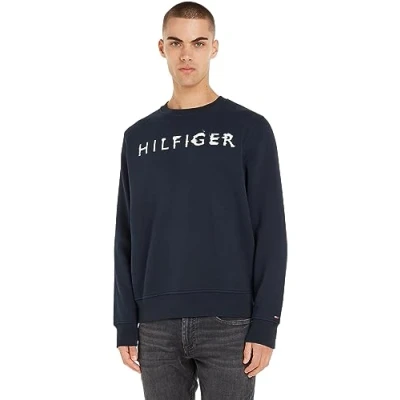 Image of Tommy Hilfiger Men&#039;s Sweatshirt Crew Neck no Hood, Blue (Desert Sky), XL