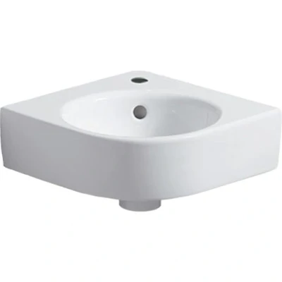 Image of Geberit Selnova Compact Corner Hand Rinse Basin 450mm 1 Taphole White 501.519.00.6