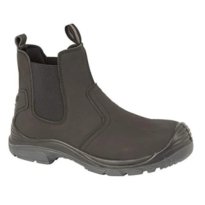 Image of Grafters Mens Black Lightweight Safety Chelsea Dealer Work Boots M371A KD UK 9 (EU 43)
