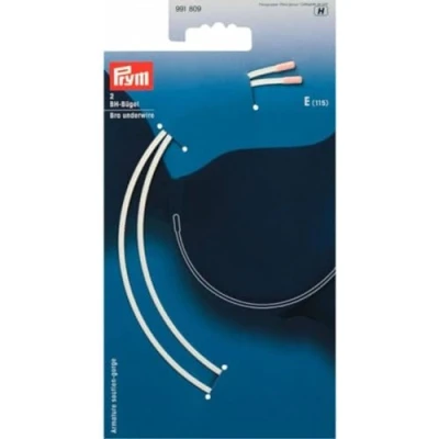 Image of Prym Bra Underwires, E Cup, Metal, White, 18.5 x 11 0.3 cm