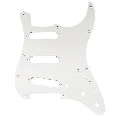 Image of Musiclily Ultra 11 Holes Anodized Aluminum ST SSS Guitar Pickguard for American Mexican Fender Standard Strat Style Electric Guitar, Original Color