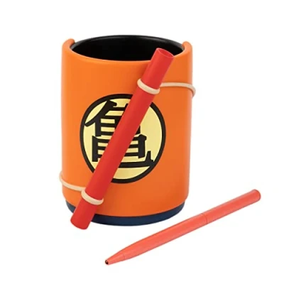 Image of Grupo Erik Dragon Ball Pen Holder With Power Pole (Nyoibō) For Desk Gifts Merchandise Goku Pot Pencil