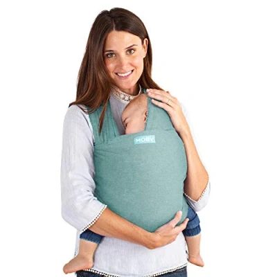 Image of Moby Wrap Baby Sling Carrier for Newborn to Toddler Element Slings Perfect Holder Mom &amp; Dad Adjustable All Body Types Hydro