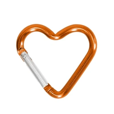 Image of Vdaxvme Outdoor Carabiner Heart Shape Keychain Clip Aluminum Alloy Rings Climbing Clips Spring Hook