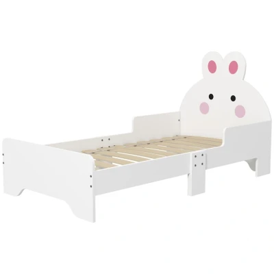 Image of ZONEKIZ Toddler Bed Kids Bedroom Furniture Rabbit Design White
