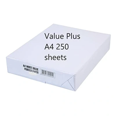 Image of Value Plus A4 White Copier Printing Paper 250 Sheets 80gsm