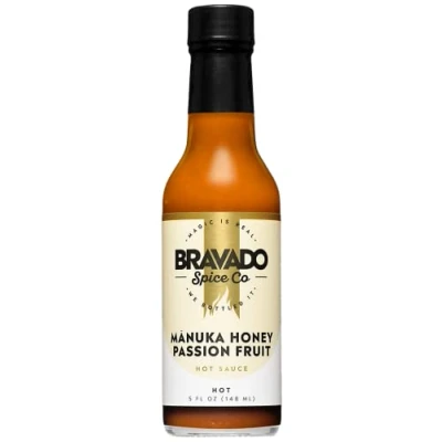 Image of Bravado Spice Manuka Honey Passion Fruit Hot Chilli Sauce 148 ml