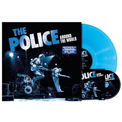 Image of The Police Around World: Restored &amp; Expanded Blue vinyl + DVD Sealed 2023 UK LP 00602448006448