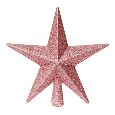 Image of Pink 20cm Shatterproof Tree Top Star Premier Christmas Decoration 200mm Topper 5448