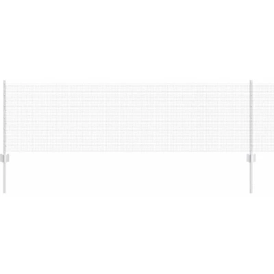 Image of vidaXL Welded Wire Fence with 11 U Posts Silver 0.6x25 m Steel
