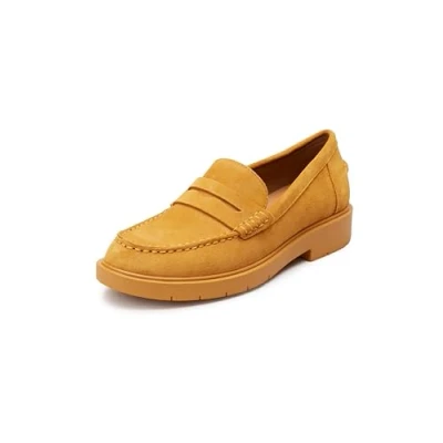 Image of Geox Girls D Spherica Ec1 Moccasin, Mustard, 6 UK