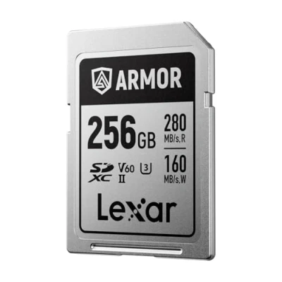 Image of Lexar ARMOR SILVER PRO SD Card 256GB, UHS II Memory Card, Stainless Steel, C10, U3, V60, 6K UHD Video, up to 280MB/s Read, 160MB/s Write, SDXC for DSLR/Camera/Photographer/Videographer
