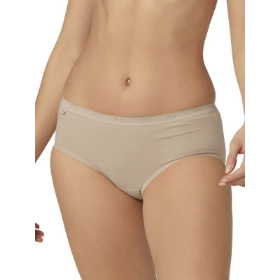 Image of Sloggi Womens Basic+ Midi Brief, Skin, 22 UK