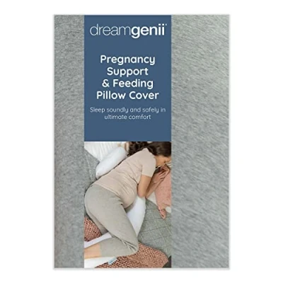Image of dreamgenii Pregnancy Support and Feeding Pillow Spare Cover Grey Marl Cotton Jersey