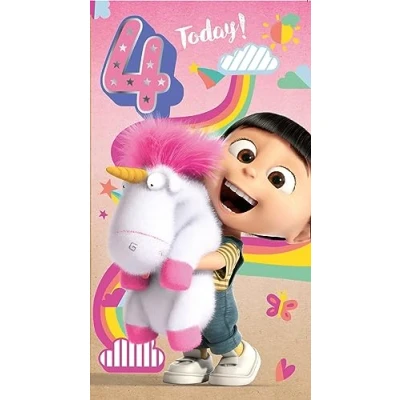 Image of Despicable Me Age 4 Birthday Card