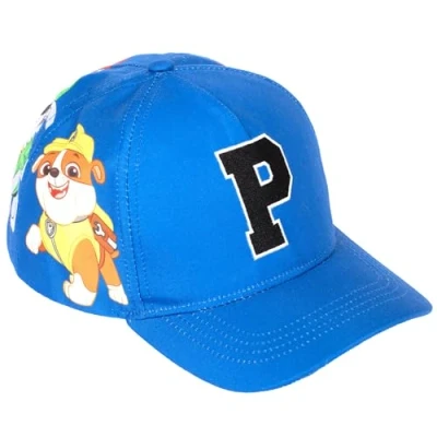 Image of Paw Patrol Personalised Baseball Cap Embroidered Letter Adjustable Kids Snapback Hat 100% UV Protection Summer Holiday Blue