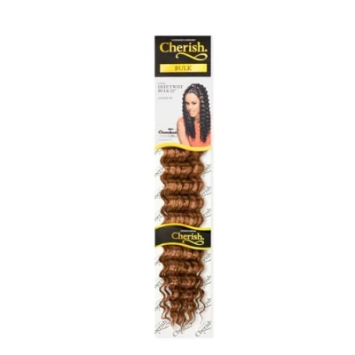 Image of Cherish Synthetic Curly Crochet Hair Extension Braids Deep Twist Bulk 22&#039;&#039; Colour 30
