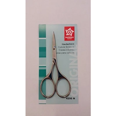 Image of Pfeilring Cuticle Scissors 9 cm Nickel Plated in Blister Packaging