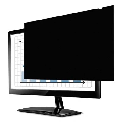 Image of Fellowes PrivaScreen Anti Glare Black Privacy Filter &amp; Screen Protector For Monitor/Computer, 24&quot; Inches 16:10 Widescreen Easy Attach Removal With Quick Reveal Tabs