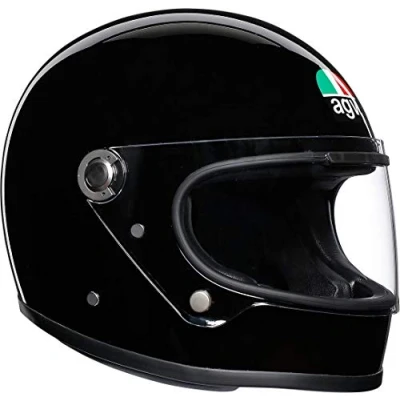 Image of AGV X3000 ECE 22 05 Solid Motorbike Full Face Helmet Legends, Vintage Retro Style, Black, MS