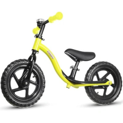 Image of KRIDDO Toddler Balance Bike 2 Year Old, Age 18 Months to 4 Years Early Learning Interactive Push Bicycle with Steady Balancing and Footrest, Gift for 5 Boys Girls, Yellow