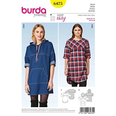 Image of Burda Pattern Dress, White, Paper, 19 x 14 0.5 cm
